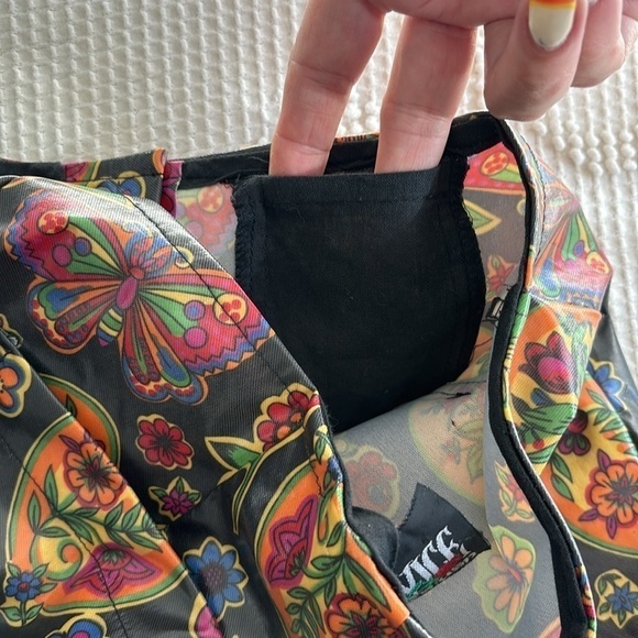 Rare Vintage Lip Service Los Angeles poly coated butterfly  floral groovy pants - Picture 12 of 12